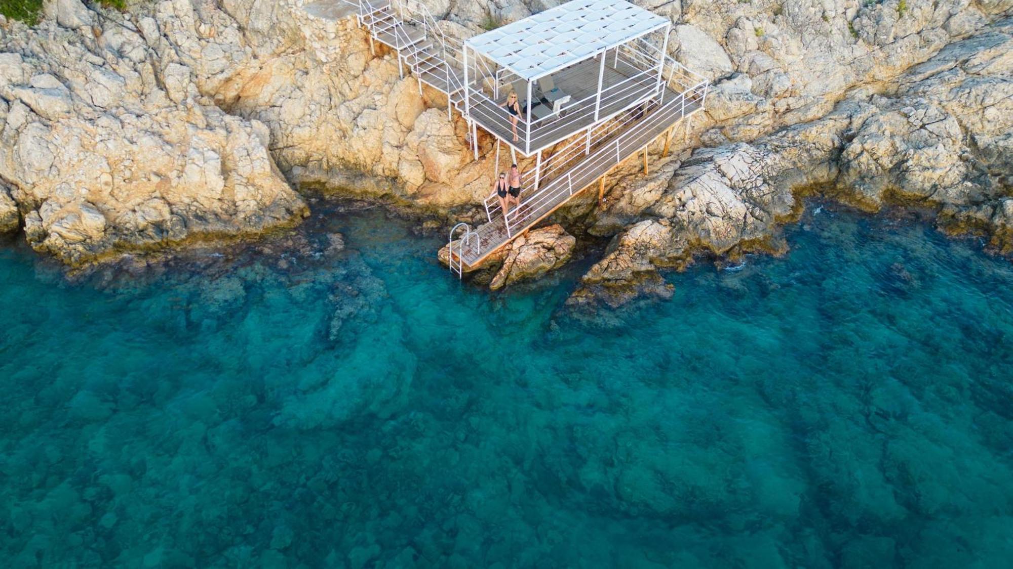 Beachfront White Villa With Private Swimming Pool Kalkan Exterior photo