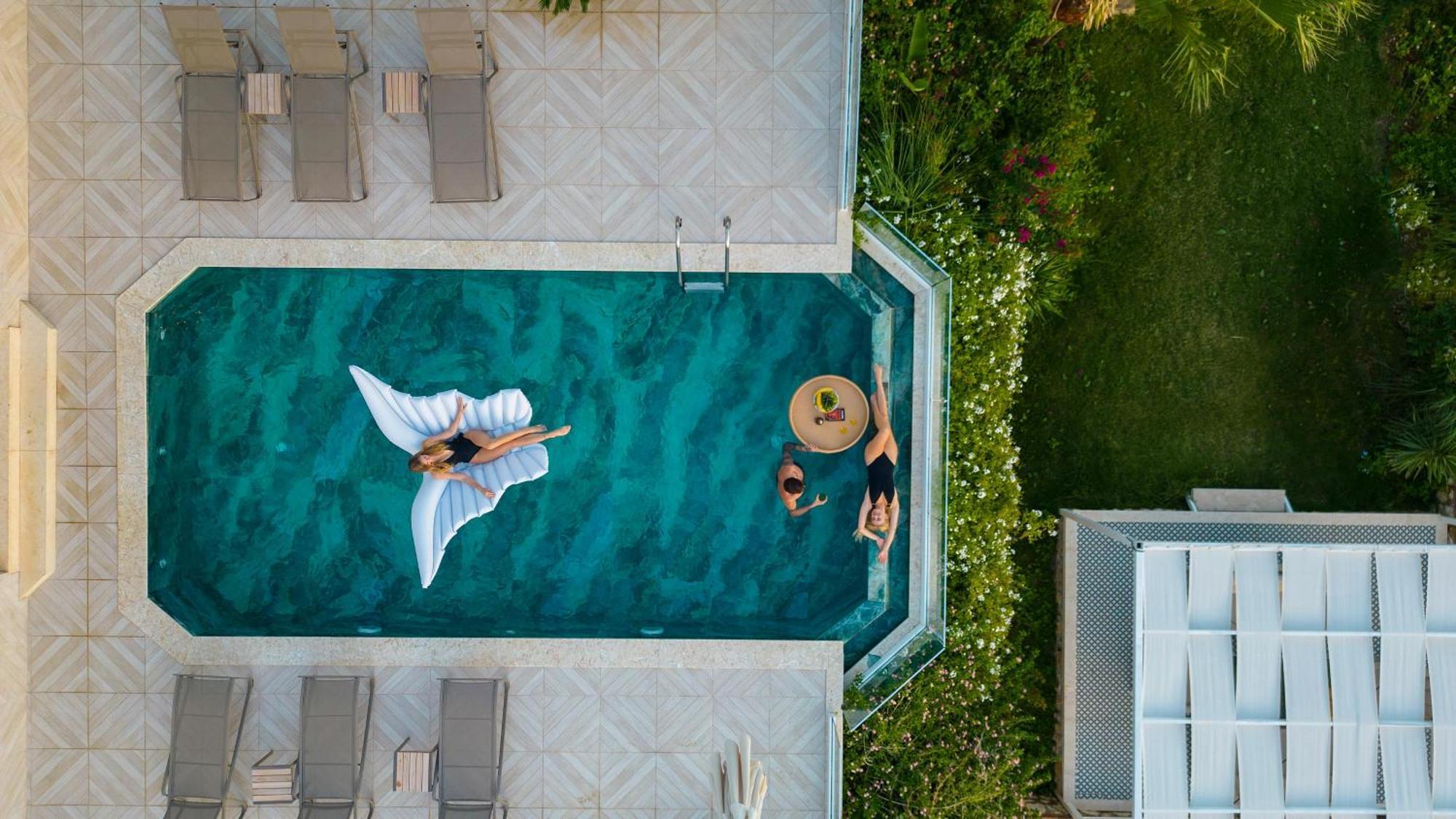 Beachfront White Villa With Private Swimming Pool Kalkan Exterior photo